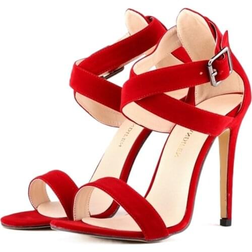 LOSLANDIFEN Free Shipping Sexy Peep Toe Women Pumps Shoes Velvet High Heels Wedding For US Size 5-10