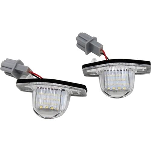 2Pcs/Set License Plate Light For Honda Crosstour CR-V FR-V HR-V Insight Jazz LED Light For Car License Number Plate Light Lamp