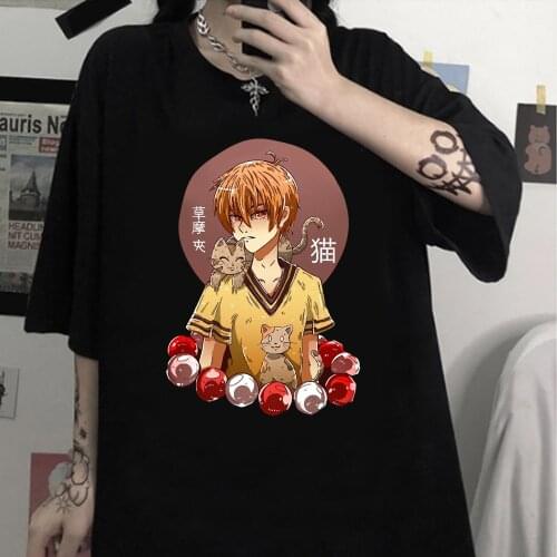 Anime Fruits Basket T-Shirt Men Women Cotton T Shirt Anime Harajuku Cool Souma Kyo Cat Clothes Summer Tops Tees