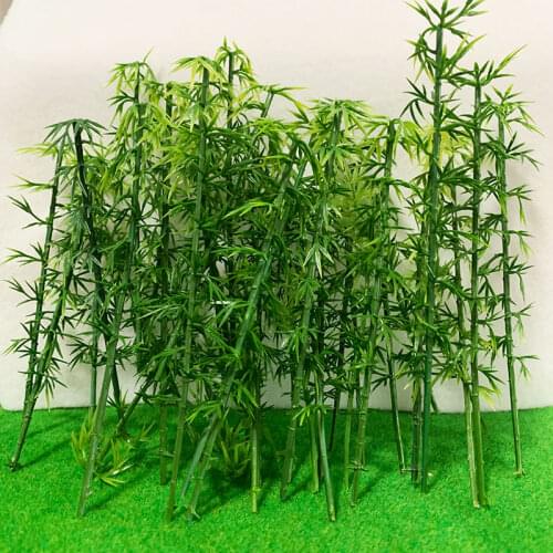 Bamboo model,landscape model train layout Plastic Miniature Model Tree Landscape Bamboo Tree Sand Table Model Decor Accessories