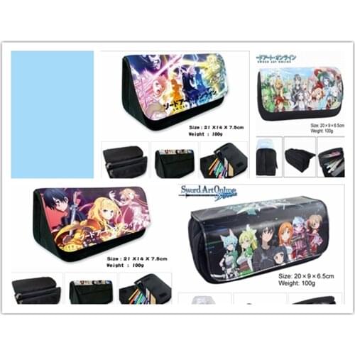 Anime Sword Art Online Pencil Case Boys Girls Coin Bag Students Stationery Bag Girls Cosmetic Bag New chi-dou-ren Pencil Case