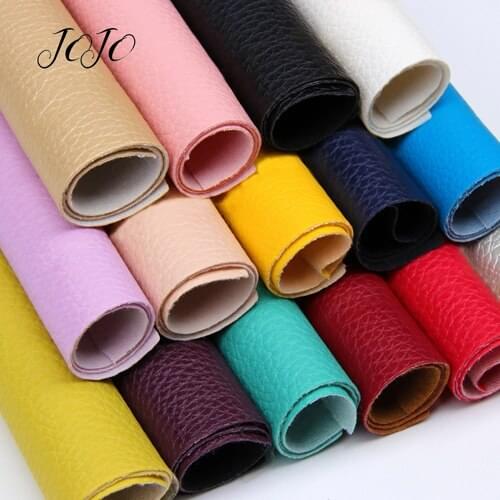 22CM*30CM Litchi Pattern Faux Leather Fabric Colorful Synthetic Leather Fabric sheet For Sewing Bags Shoes DIY Craft Materials