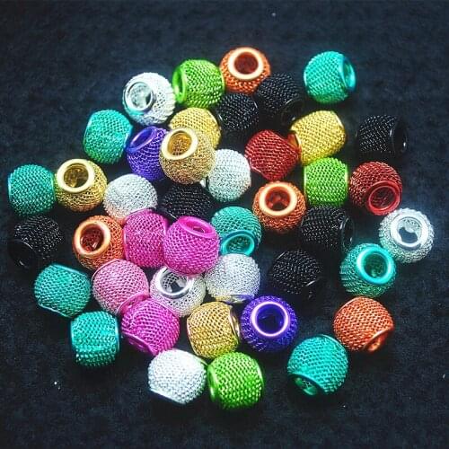 50pcs metal beads european beads big hole 10x12mm inner hole 5mm matching beads women bracelets making jewelry findings mix colo