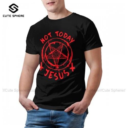 Pentagram Tee Shirt Fun Short Sleeve 100 Cotton T Shirt Basic Print Tshirt Oversize Mens