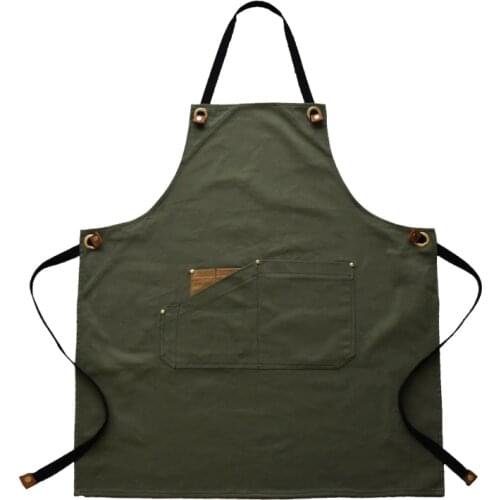 Cotton Cooking Apron Pastry Chef Cafe Barista Waitstaff Bartender Uniform Florist Gardener Painter Craft Culinary Work Wear E78