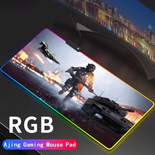 COD Custom DIY Pattern RGB Call of Duty Gaming Glow Mouse Pad Gamer Mousepad LED Light USB Wired Non-Slip Mause Mice