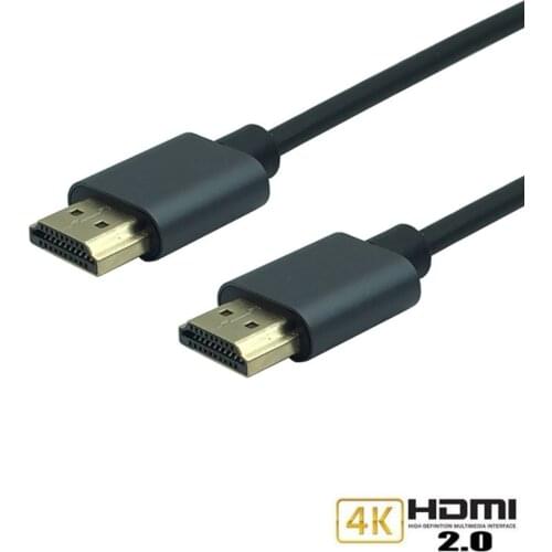 Gold plug HDMI 2.0 Cable 4K 1080P 3D HDMI to HDMI cable alloy 0.5m 1m 1.5m 2m 3m cable for PS4 Xbox Projector HDTV PC Computer