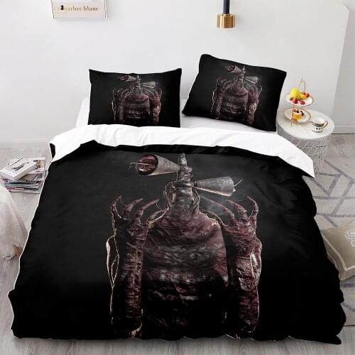 Siren Head Bedding Set Single Twin Full Queen King Size Siren Head Bed Set Childrens Kid Bedroom Duvetcover Sets 3D Print 006