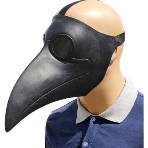 Cosplay Steampunk Plague Doctor Mask Latex Bird Beak Masks Long Nose Halloween Party Event Ball Costume Props 07
