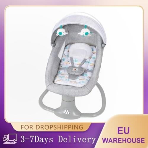 Newborns Baby Rocking Chair Child Baby Cradle Electric Sleeping Bed Comfort Swing Reclining Music Chair For Baby 0-3 Years Old