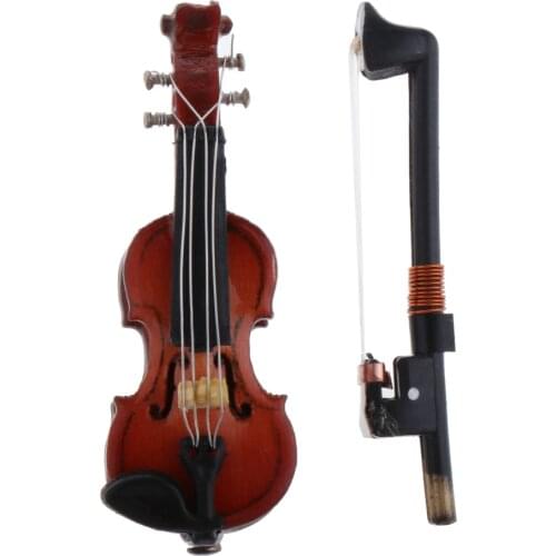 Doll House Miniature Toy Music Instrument Violin for 1:12 Scale Dollhouse