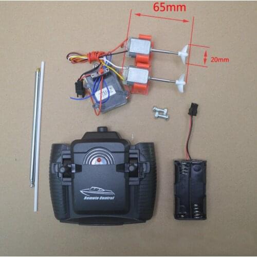 1Set 4CH RC Model Boat Kits Shaft+Bushing+Motor+Propeller+Controller+Receiver Kit DIY Assembly Wireless Making Driven Set Parts
