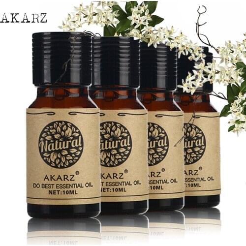 AKARZ Famous brand Rose Castor lemon Frankincense Essential Oils Pack For Aromatherapy, Massage,Spa, Bath 4pcs/lot
