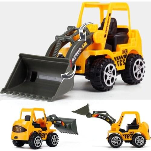 2019 NEW Hot Mini Car Toys Child Inertia Model Construction Bulldozer Excavator Engineering Vehicle Car Gift Supermarket Gift