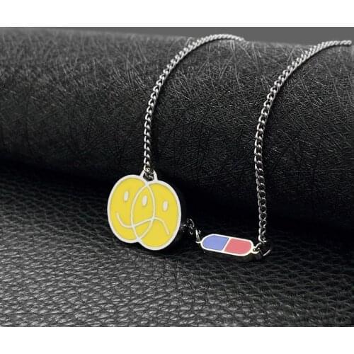 Fashion men and women hip hop street wild necklace titanium steel pendant jewelry