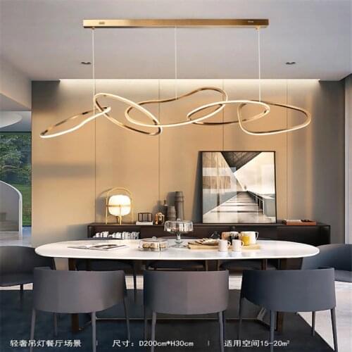 Dining room pendant lights creative personality irregular aluminum lamps Nordic style art bar living room lamp