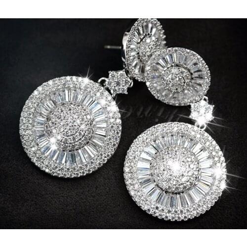 SALE 925 silver Europe Feather Crystal from Austrian new fashion creative Earrings high-end wedding jewelry earrings
