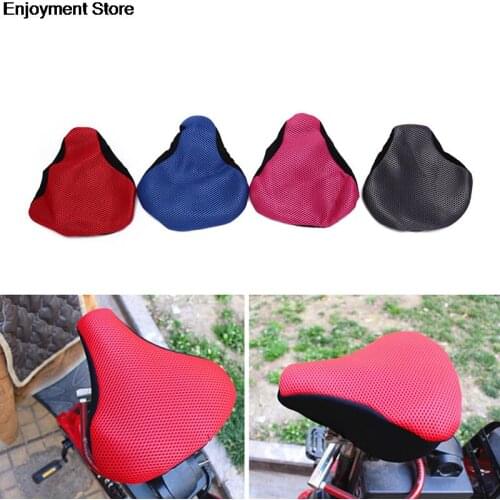 Saddle Bicycle Bike Accessories random color 3D Soft Bike Seat Saddle for A Bicycle Cycling net Seat Mat Cushion Seat Cover