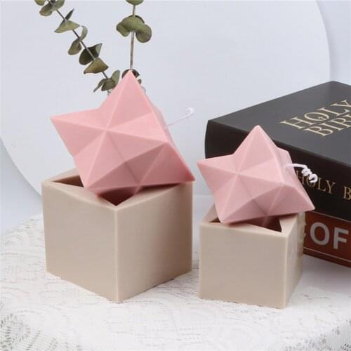 Diy Cuboid Stars Section Silicone Candle Mold Making Aroma Darts Soap 3d Stereo Decor Plaster Supplies Two Size Crystal Cinnabar