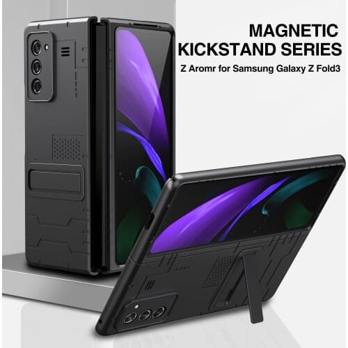 Folding Stand Holder Phone Case for Samsung Galaxy Z Fold 3 5G Fold3 Fold2 Fold 2 Shock Proof Cover Funda