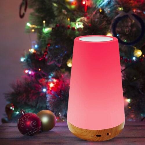 LED Touch Control Light Colorful Desk Light Dimmable Smart Bedside Night Lamp for Household Living Room Accessories