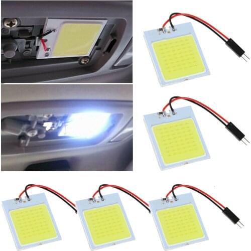T10 LED 48 SMD COB Car Reading Panel Light Dome Lamp 12V Universal Automobile Interior Lights Bulb