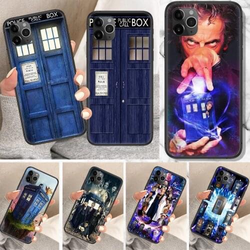 Tardis Box Doctor Who Phone Case For iphone 5 5S SE 2 6 6S 7 8 11 12 Mini Plus X XS XR Pro Max black art bumper silicone Etui
