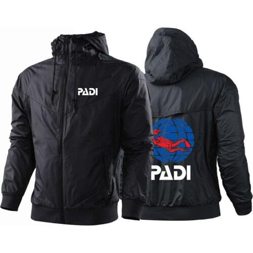Scuba driver Padi Logo 2021 Sweatshirt Custom Hoodies Zipp Patchwork Harajuku Jacket Punk And Leisure Cardigan Hooded Sweats