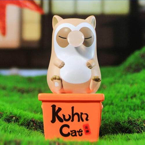 Mystery Box Kuhncat Blind Box Anime Figure Model Cute Cat Toys Tide Handmade Kawaii Accessories Home Decore Girl Gift Collection