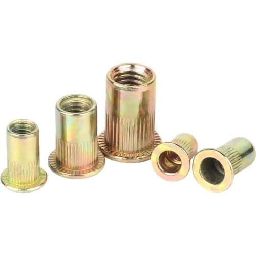 M3 M4 M5 M6 M8 M10 M12 Flat Head Blind Insert Rivet Nut Rivnut Nutsert