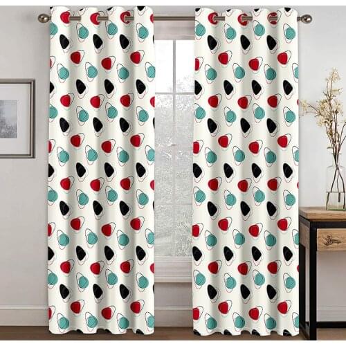 Living Room Shading 90% Decorative Curtain, Interwoven Color Patterns, Home Textile Decoration, Bedroom Perforated Curtains