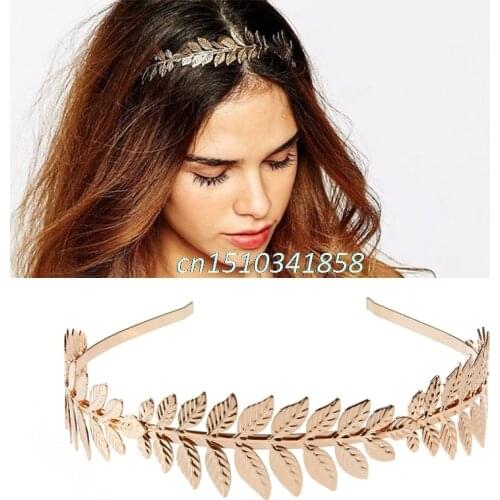 Vintage Goddess Women Olive Leaf Headband Headdress Hair Band Crown Wedding Chic Tiaras #Y51