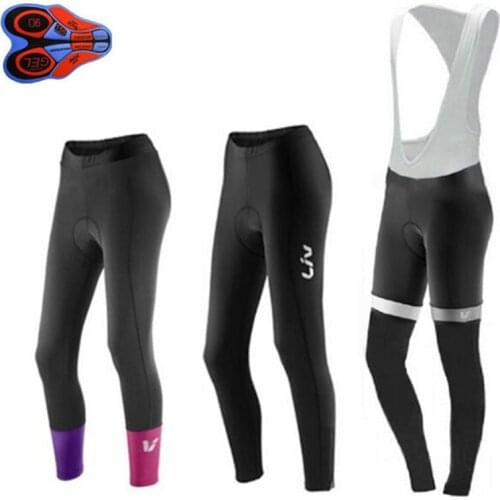 2021 Women LIV Black/red summer autumn Cycling Pants 9d Gel Pad Bike Bicycle Trousers Long Culotte Ciclismo Cycling Wear Tights