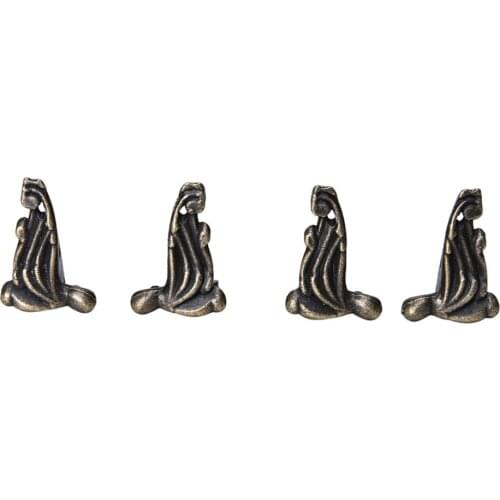 4pcs/lot 36x20mm Decorative Iron Wooden Luggage Case Box Corners Brackets Antique Jewelry Box Case Corner Protector Guard