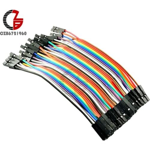 40PCS Dupont Wire Jumper Cables 10cm Female to Female 1P-1P for Arduino