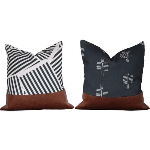 45x45cm Throw Pillow Covers Home Couch Stripe Square Cushion Case Sofa Chair Decorative Pillowcases Home Decor Decent