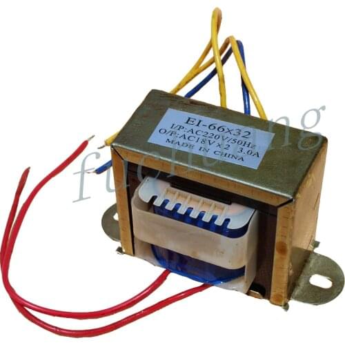 Audio transformer 220V single turn dual 18V volt output AC3A audio electrical rectifier EI66*32 AC power transformer 40W