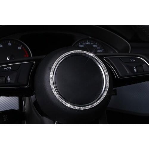 Car accessories Diamond Style Auto Steering Wheel Center Ring Cover Trim For Audi A5 2018 & A4 B9 2017-2018 & A3 2017