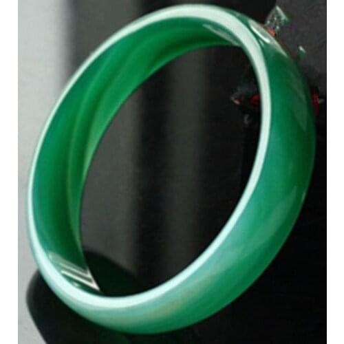 NATURAL GREEN JADEite BANGLE BRACELET 60mm jade