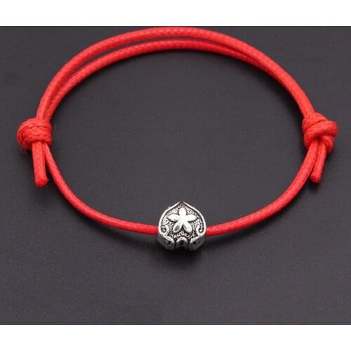 Small Grass Heart Beads Lucky Red Thread Beads Bracelet Diy Handmade Charm Bracelets For Women Fashion Jewelry