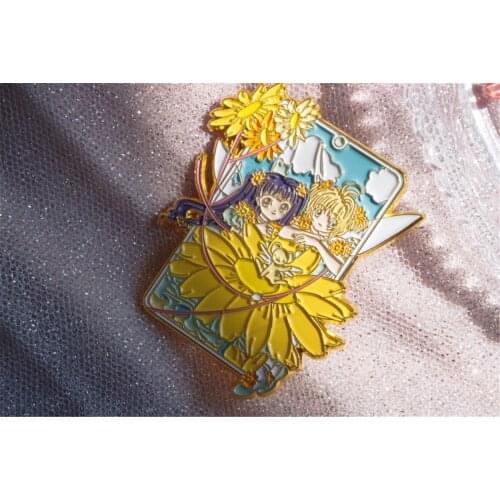 Cosmile Card Captor Sakura Japanese Anime Sakura TOMOYO DAIDOUJI Metal Badge Bedge Brooch Pins Collection Cosplay Props