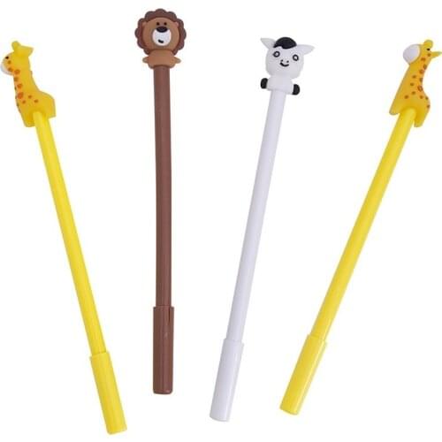 Creative Cartoon Lion Animal Students Pen Black 0.5mm Students Pen Stationery Wholesale