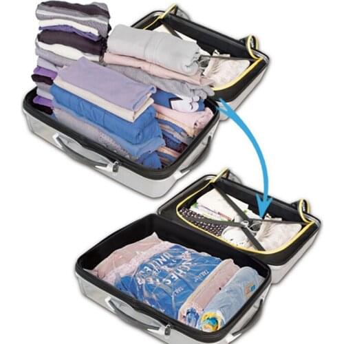 Hot Sale Hand Rolling Type Vacuum Compressed Bags Travel Storage Bag Space Saving Bags Clothing Seal Compressed Organizer Bag