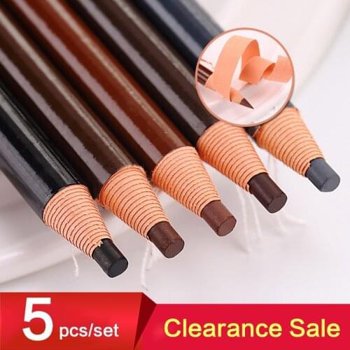 5pcs/set Eyebrow Pencil Makeup Eyebrow Enhancers Cosmetic Art Waterproof Tint Stereo Types Coloured Beauty Eye Brow Pen Tools