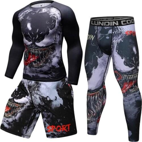 High Quality Compression Mens Sport Suits Quick Dry Running sets Clothes Sports Joggers Training Gym Fitness Tracksuits Running