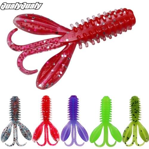 25pcs/lot Fishing Soft Lures 5cm 1.4g Shrimp Soft Silicone Bait For Carp Fishing Tackle