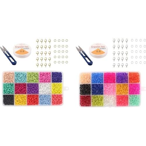 Bead Kits For Jewelry Making - Craft Beads W/ Lobster Clasp Opne Jump Rings