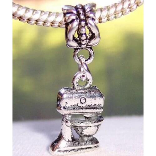 New 50Pcs Kitchen Mixer Baking Cooking Dangle Charm Bead Necklace European Charm Bracelets& Bangles Jewelry Accessories