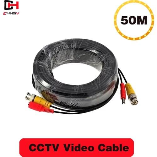 NEW Hot 166Feet/50M BNC RCA Audio Video Power Extension Cable DVR Surveillance Wire for CCTV Security Camera