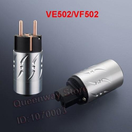 P-031 Viborg Aluminium case Pure Copper Gold/Silver/Rhodium Plated/Without Electroplate Power Plug Connector EU Head Connector